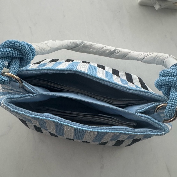 Beaded Knotted Double-Strap Slouchy Shoulder Bag - Picture 3 of 3